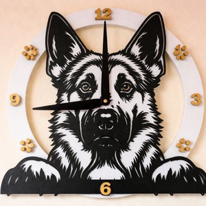 K9 rendőrkutya 3D falióra - otthon & életmód - dekoráció - fali és függő dekoráció - falióra & óra - Meska.hu