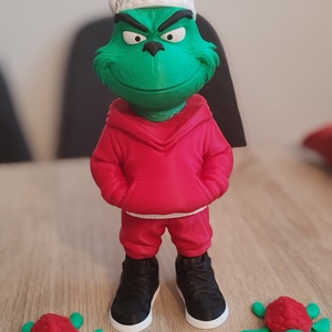 Grinch 25cm 3D - otthon & életmód - dekoráció - dekoratív figurák és szobrok - Meska.hu