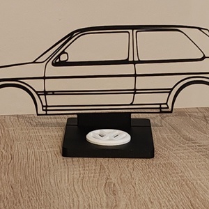 Volkswagen Golf 2D Sziluett, Esküvő, Dekoráció, Asztaldísz, , MESKA