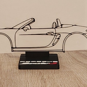 Porsche Boxster 2D Sziluett, Esküvő, Dekoráció, Asztaldísz, , MESKA
