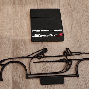 Porsche Boxster 2D Sziluett - esküvő - dekoráció - asztaldísz - Meska.hu