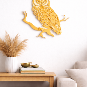 Bagoly Fali 2D Sziluett - otthon & életmód - dekoráció - fali és függő dekoráció - falra akasztható dekor - Meska.hu