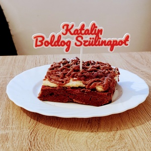 Egyedi neves Szülinapi tortadísz 3D, Otthon & Életmód, Konyhafelszerelés, tálalás, Sütés, főzés, Sütidísz, , MESKA