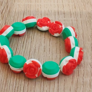 Karkötő Nemzeti Rózsa 3D - ékszer - karkötő - gyöngyös karkötő - Meska.hu