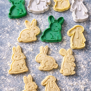 Húsvéti nyuszi sütikiszúrók 3D - ünnepi díszek, dekorációk - húsvéti díszek és dekorációk - húsvéti sütikiszúró - Meska.hu