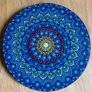 Kék virág mandala - Meska.hu