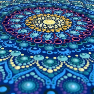 Kék virág mandala -  - Meska.hu