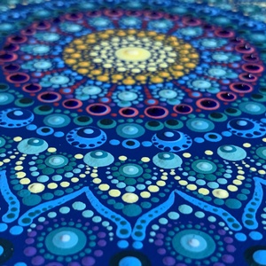Kék virág mandala -  - Meska.hu