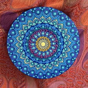 Kék virág mandala -  - Meska.hu