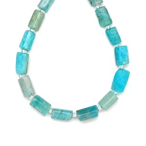 Amazonit hengerszerű 6-8x10-12mm  ékszerkészítő alapanyag (füzér), Kellékek & szerszámok, Ásvány alapanyag, Ásványfüzér, , MESKA