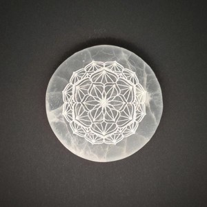 Szelenit korong mandala 8cm, Kellékek & szerszámok, Ásvány alapanyag, Szelenit korong, , MESKA