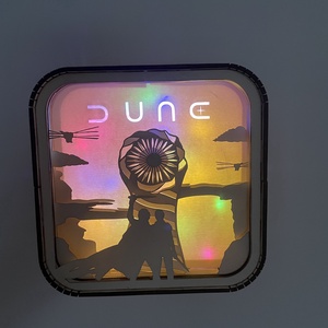 Dune éjjeli lámpa., Otthon & Életmód, Dekoráció, Dísztárgy, Famegmunkálás, Papírművészet, MESKA