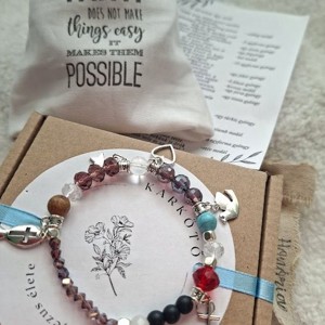 Jézus élete - keresztény történet karkötő-barna-084, Ékszer, Karkötő, Bogyós karkötő, , MESKA