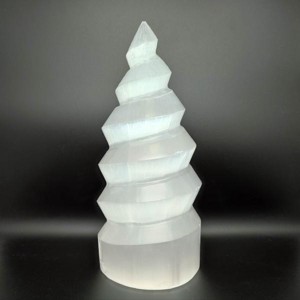 Szelenit spirál lámpa 25cm, Kellékek & szerszámok, Ásvány alapanyag, Szelenit korong, , MESKA