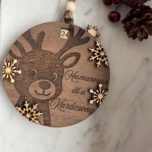 Forgatható karácsonyfadísz-Visszaszámlálás karácsonyig  - karácsony - karácsonyi lakásdekoráció - karácsonyfadíszek - Meska.hu