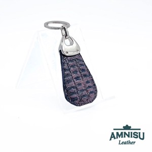 Metál barna krokkómintás csepp alakú swarovski köves kulcstartó H4029 -  - Meska.hu