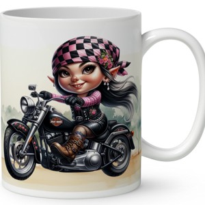 Névvel kérhető - Széles utat - Motoros manó lány mintás bögre - otthon & életmód - konyhafelszerelés, tálalás - tálalás - bögre & csésze - Meska.hu