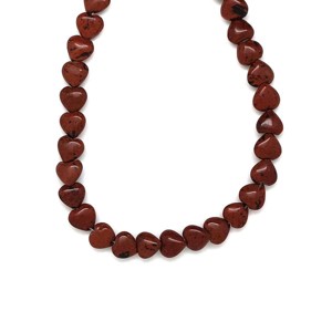 Obszidián mahagóni szív 8x5mm ékszerkészítő alapanyag (füzér), Kellékek & szerszámok, Ásvány alapanyag, Ásványfüzér, , MESKA