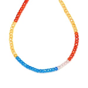 Cirkon faz. mix sárga narancs kék korong 2x3mm  ékszerkészítő alapanyag (füzér), Kellékek & szerszámok, Ásvány alapanyag, Ásványfüzér, , MESKA