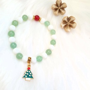 Karácsonyfa ásványkarkötő, Ékszer, Karkötő, Gyöngyös karkötő, , MESKA