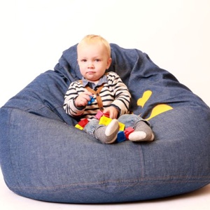 Babzsák farmer anyagból, applikált mintával - Meska.hu