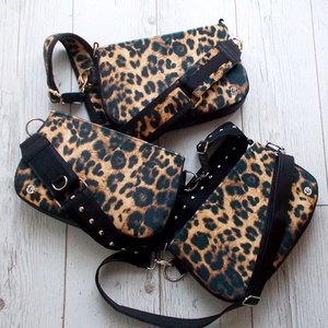 Leopárdmintás övtáska /válltáska többfunkciós táska  - táska & tok - övtáska - Meska.hu