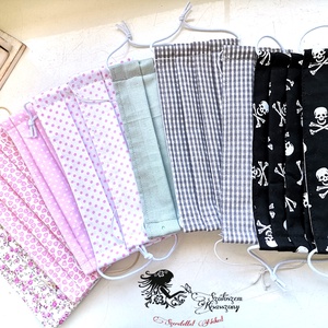 Textil maszkok 100%pamutvászonból mosható vasalható  - Meska.hu