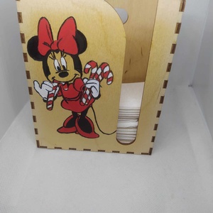 Papírzsebkendő tartó -Minnie, Otthon & Életmód, Tárolás & Rendszerezés, Zsebkendőtartó, Festett tárgyak, Gravírozás, pirográfia, MESKA