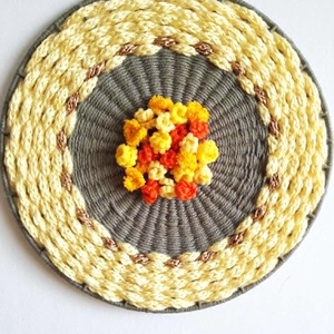 Fonal mandala, Otthon & Életmód, Dekoráció, Fali és függő dekoráció, Falra akasztható dekor, Szövés, MESKA
