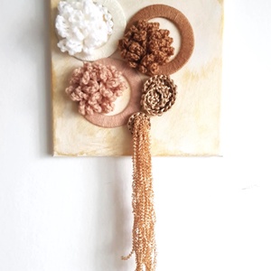 Falikép, Otthon & Életmód, Dekoráció, Fali és függő dekoráció, Falra akasztható dekor, Festészet, Horgolás, MESKA