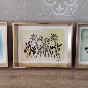 Vadvirágok tánca � akvarell illusztráció - otthon & életmód - dekoráció - fali és függő dekoráció - falra akasztható dekor - Meska.hu