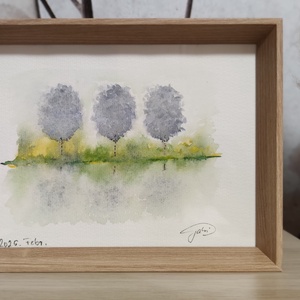 Tavaszi csend akvarell, Otthon & Életmód, Dekoráció, Fali és függő dekoráció, Falra akasztható dekor, Festészet, MESKA