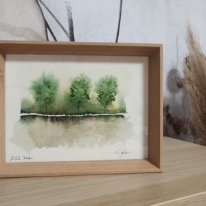 Zöld part � akvarell festmény - otthon & életmód - dekoráció - fali és függő dekoráció - falra akasztható dekor - Meska.hu