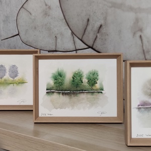 Zöld part � akvarell festmény - otthon & életmód - dekoráció - fali és függő dekoráció - falra akasztható dekor - Meska.hu