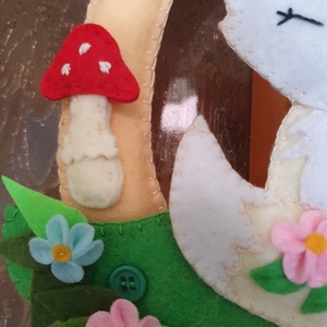 Rókás ajtódísz - baba - mama - babaszoba dekoráció - babaszoba kép - Meska.hu