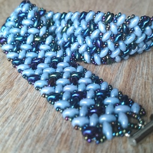 Kék óceán - ékszer - karkötő - gyöngyös karkötő - Meska.hu