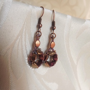 Lilás rosegold fülbevaló - ékszer - fülbevaló - lógó fülbevaló - Meska.hu Lilás rosegold fülbevaló - ékszer - fülbevaló - lógó fülbevaló - Meska.hu