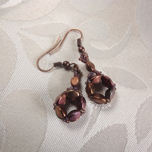 Lilás rosegold fülbevaló - ékszer - fülbevaló - lógó fülbevaló - Meska.hu Lilás rosegold fülbevaló - ékszer - fülbevaló - lógó fülbevaló - Meska.hu