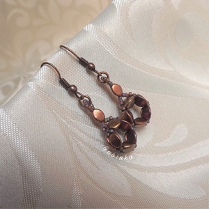 Lilás rosegold fülbevaló - ékszer - fülbevaló - lógó fülbevaló - Meska.hu Lilás rosegold fülbevaló - ékszer - fülbevaló - lógó fülbevaló - Meska.hu