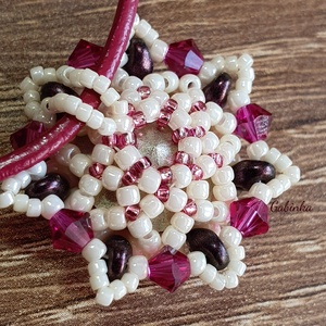 Pink medál nyaklánccal - ékszer - nyaklánc - medálos nyaklánc - Meska.hu