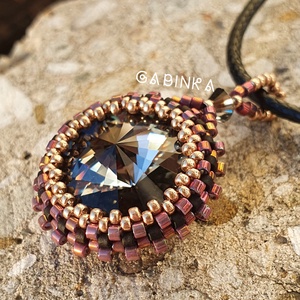 Swarovski rivoli medál nyaklánccal - Meska.hu