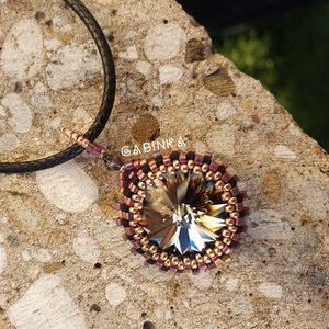 Swarovski rivoli medál nyaklánccal - ékszer - nyaklánc - medálos nyaklánc - Meska.hu