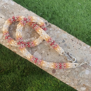 Fényes téglavörös nyaklánc - ékszer - nyaklánc - medál nélküli nyaklánc - Meska.hu