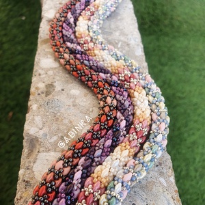 Fényes téglavörös nyaklánc - ékszer - nyaklánc - medál nélküli nyaklánc - Meska.hu