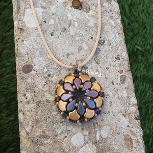 Óarany rozetta medál nyaklánccal - ékszer - nyaklánc - medálos nyaklánc - Meska.hu