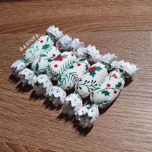 Textil szaloncukor 6 db - Meska.hu