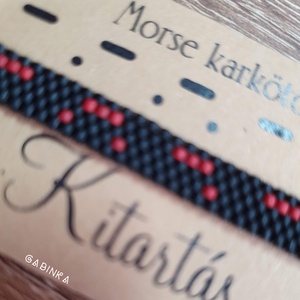 Karkötő morse írással - Kitartás - ékszer - karkötő - névre szóló karkötő - Meska.hu