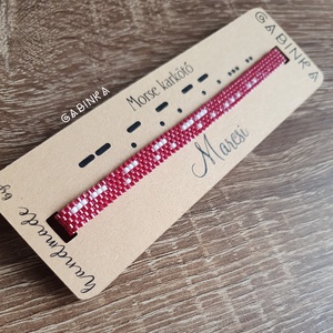 Karkötő morse írással - Marcsi - ékszer - karkötő - névre szóló karkötő - Meska.hu