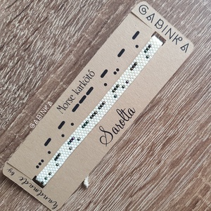 Karkötő morse írással - Sarolta, Ékszer, Karkötő, Névre szóló karkötő, Ékszerkészítés, MESKA