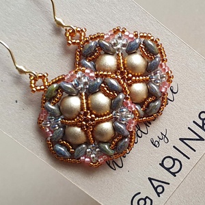 Perzsa fülbevaló (csillogó ősz) - ékszer - fülbevaló - lógó fülbevaló - Meska.hu